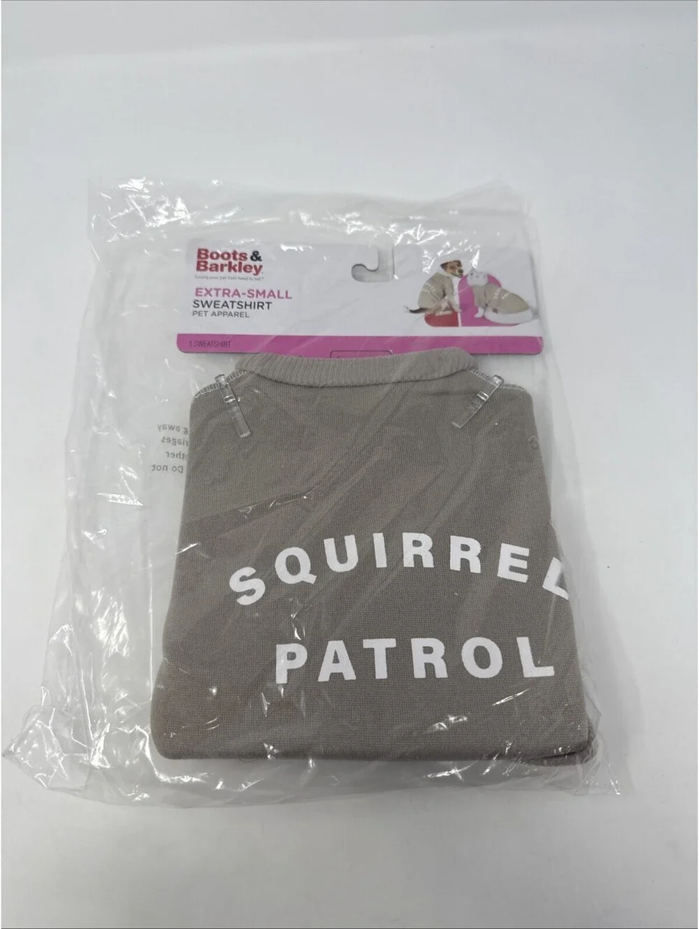 Boots Barkley Squirrel Patrol Dog Shirt for Dogs or Cats.  Size XS  Up to 10 Lbs
